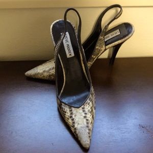 Sexy snake pattern heels